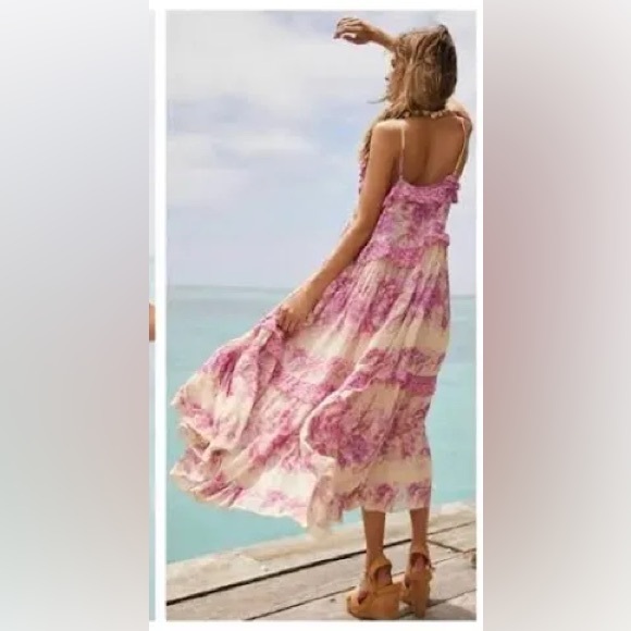 Spell & The Gypsy Coco Lei Strappy Gown Lilac Medium size - Picture 2 of 10